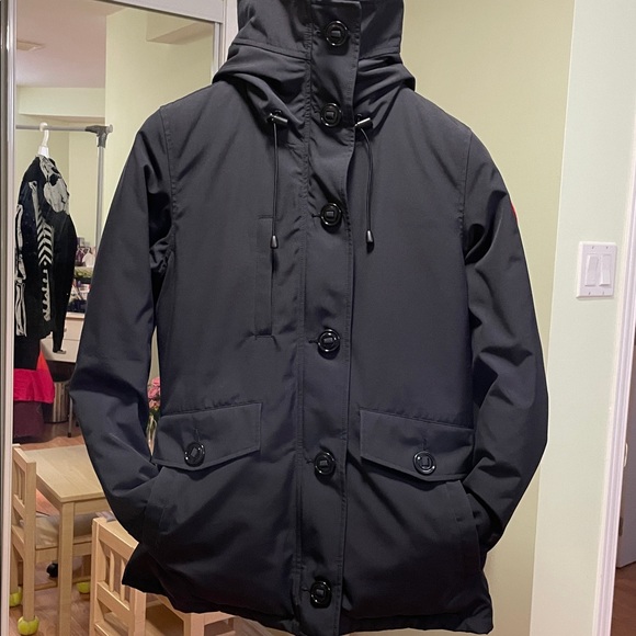 Canada Goose Rideau Parka Jacket-Navy Blue - Picture 4 of 17